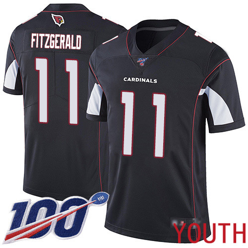 Arizona Cardinals Limited Black Youth Larry Fitzgerald Alternate Jersey NFL Football #11 100th Season Vapor Untouchable->youth nfl jersey->Youth Jersey